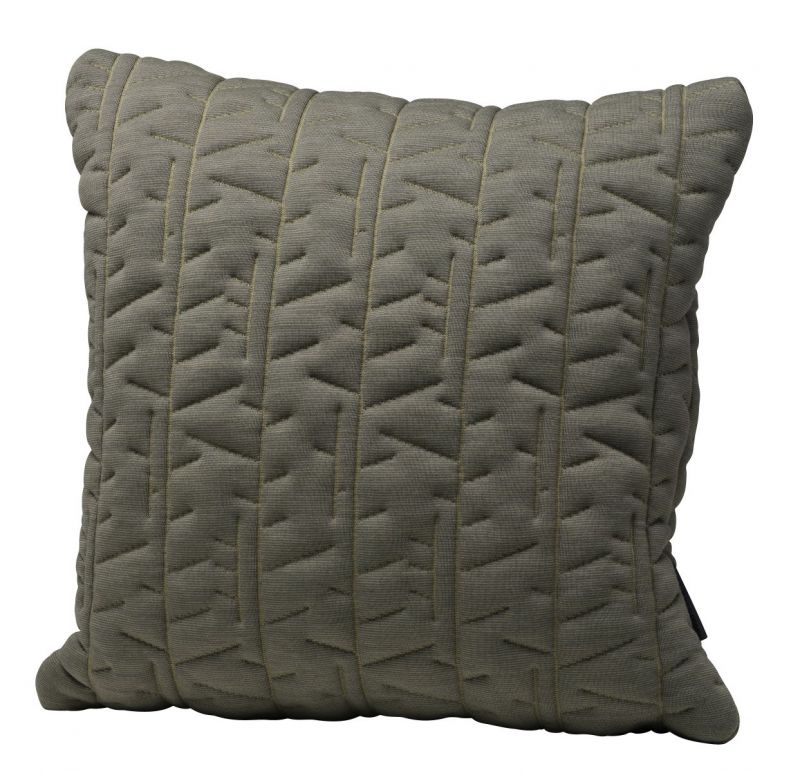 Tassel AJ Cushion Kissen in Pale Green mit geometrischem Muster, quadratisch, 45 cm, Fritz Hansen.